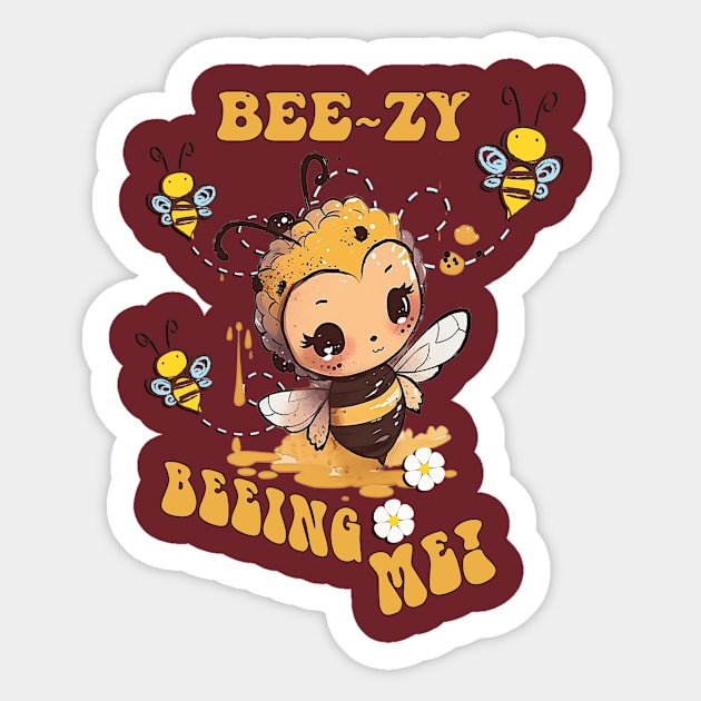 Be Yourself! BeeZy Bee~ing Me Quote Sticker by tamdevo1